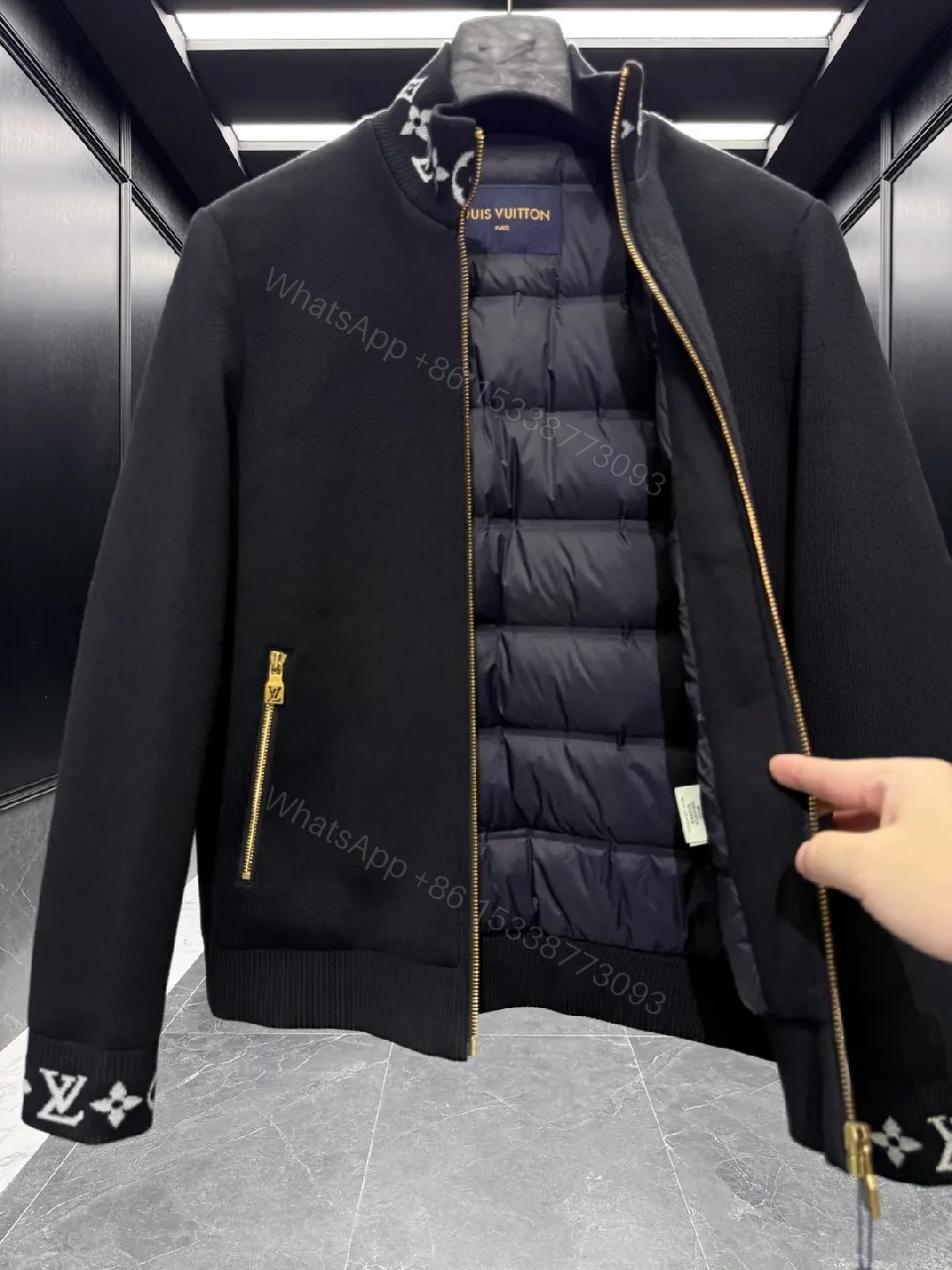 View 10 of Black Cotton-Nylon Coach Jacket | Modern Luxe, Signature Details