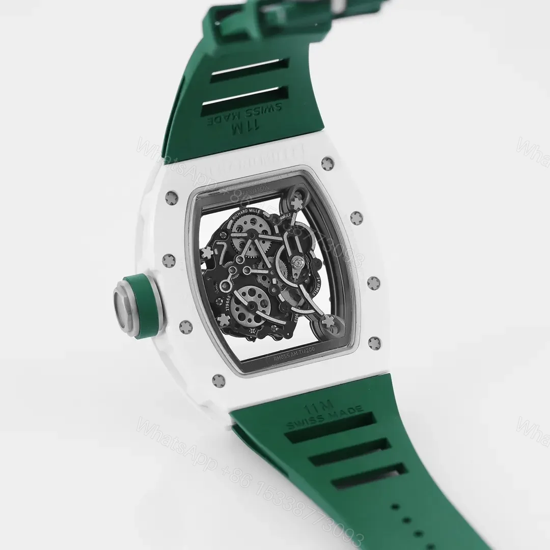 View 6 of KU+ KV-V5 White Ceramic Green Strap Watch