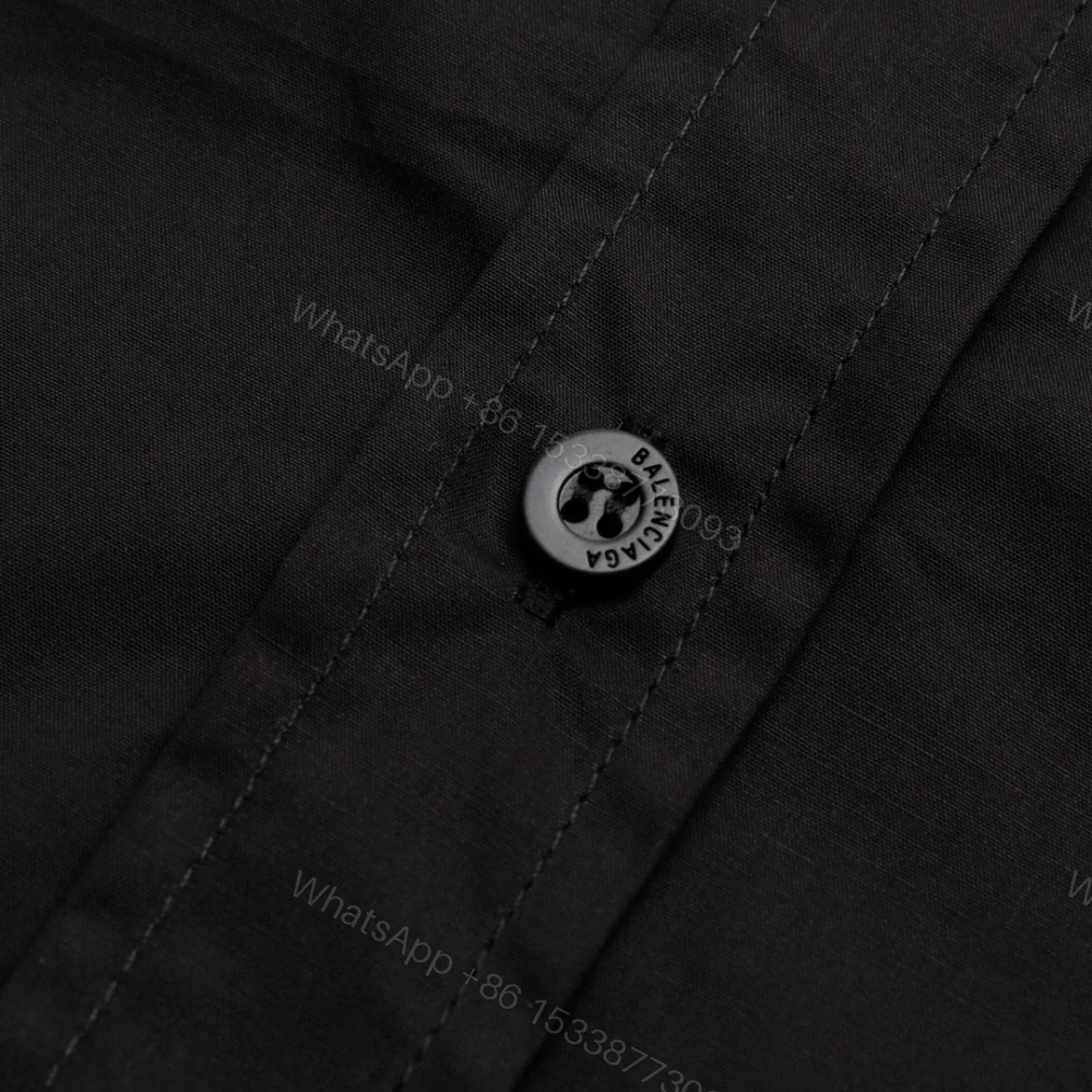 View 7 of 高仿Balenciaga*FW24系列663030背後字母襯衫黑色