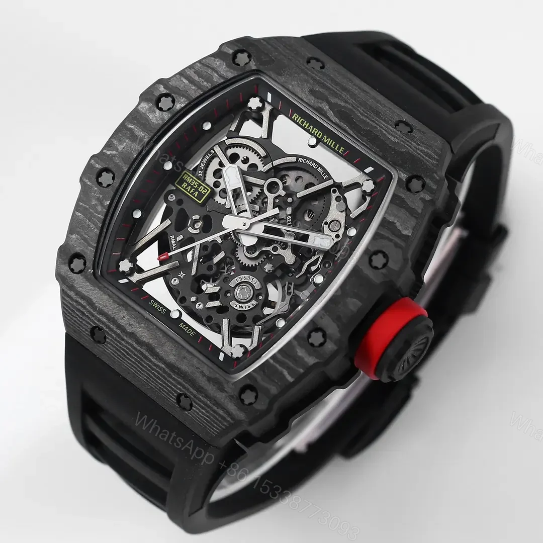 View 3 of Richard Mille RM 35-02 Rafael Nadal Black Carbon Fiber Automatic Watch