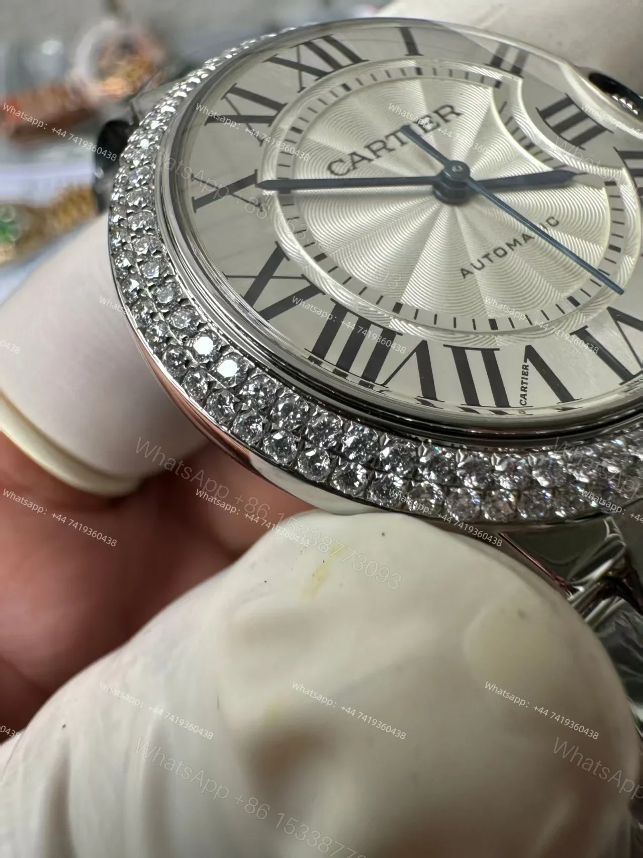 View 6 of Cartier Super Clone Ballon Bleu Diamond bezel 42MM