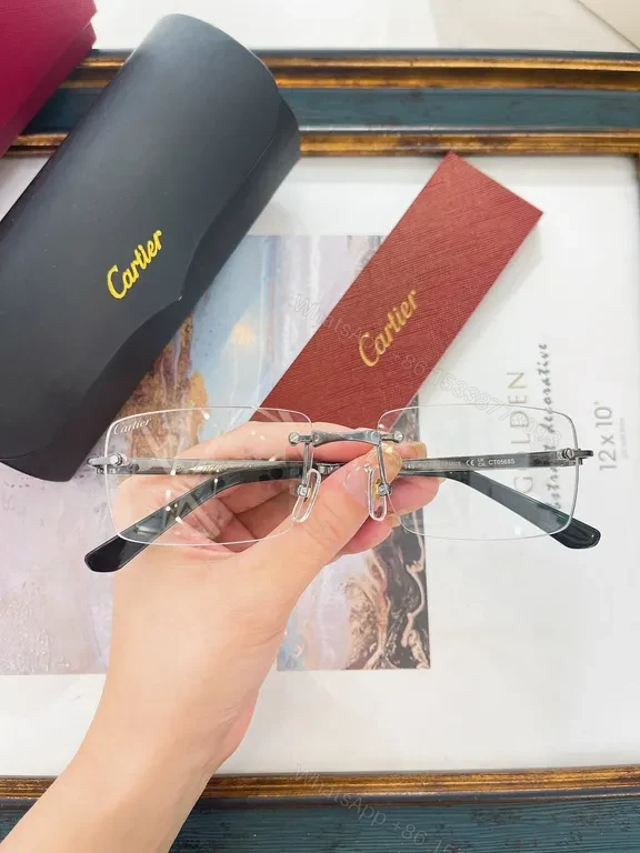 View 8 of Polarized Rimless Sunglasses â€” Luxury Cartier-Inspired, Adjustable Fit