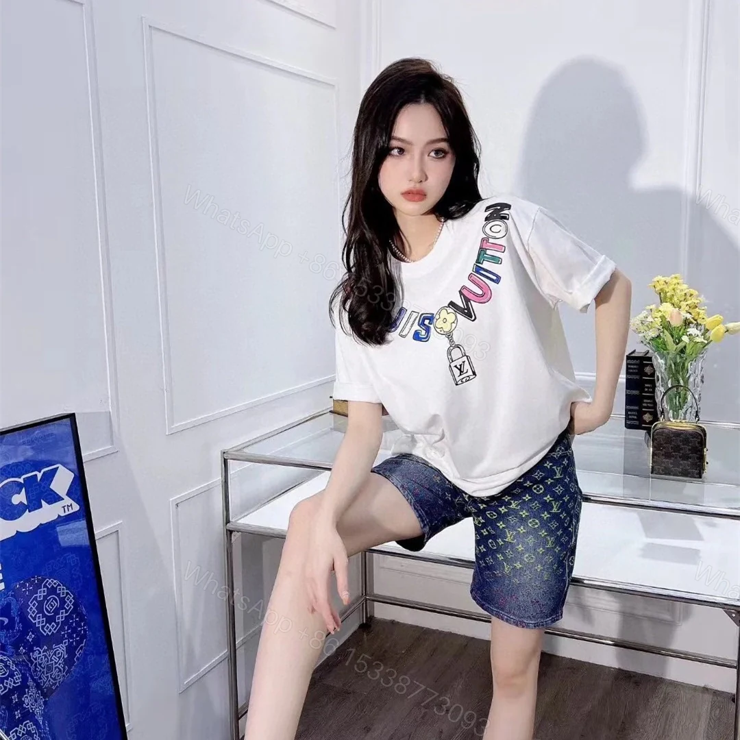 View 12 of 高仿LV*1AFR0025彩色項鏈LOGOT恤白色
