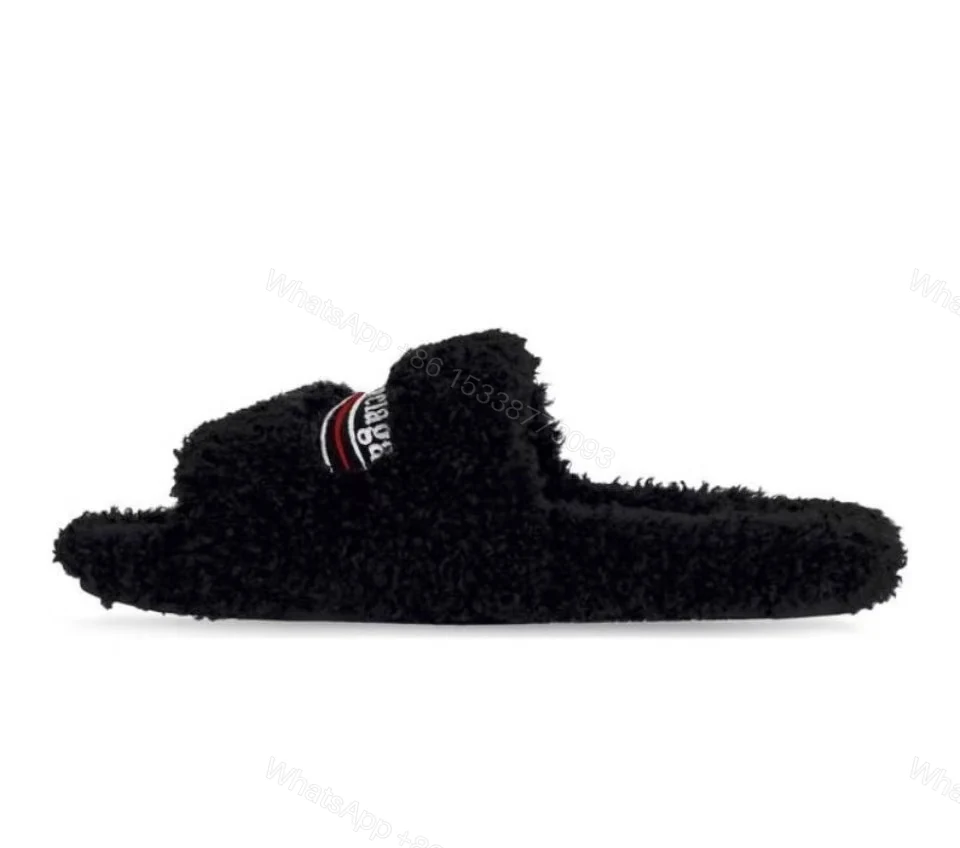 View 6 of Balenciaga Furry Slide Black 654747W2DO11096