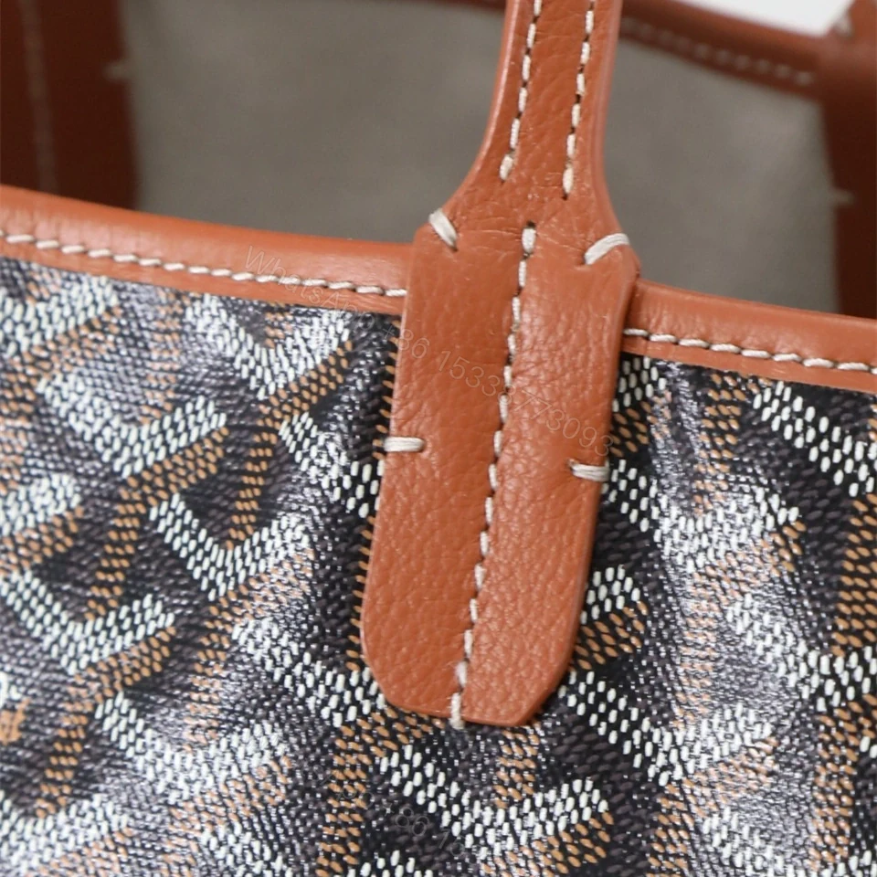 View 12 of 高仿Goyard*STLOUIP1滿印Tote手提袋棕色免檢版小號