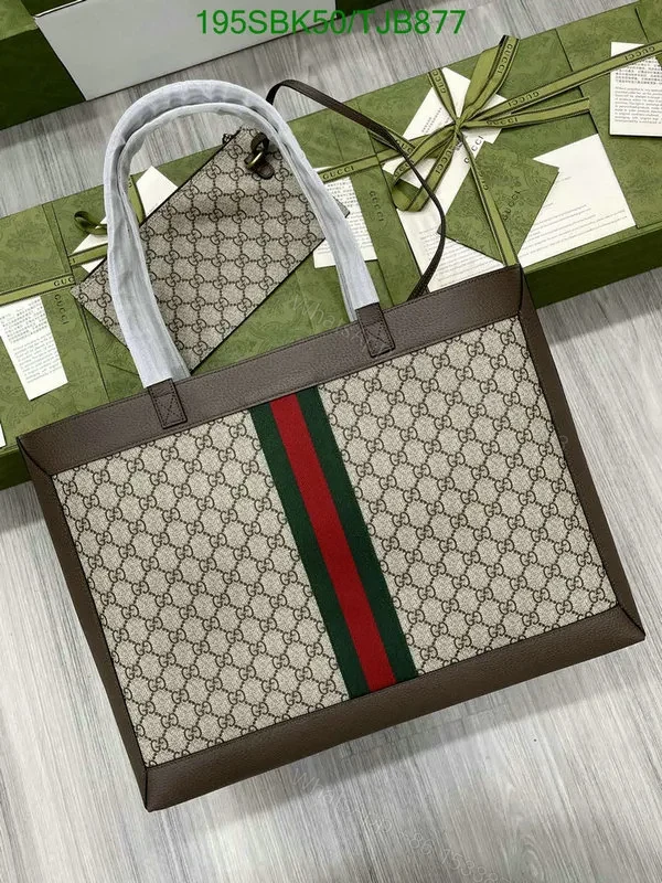 View 3 of Gucci Beige Medium Canvas Supreme Handbag featuring GG Logo SAS745
