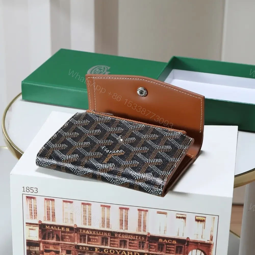 View 7 of 高仿Goyard*STGABR1拼色三折式錢夾錢包棕色免檢版