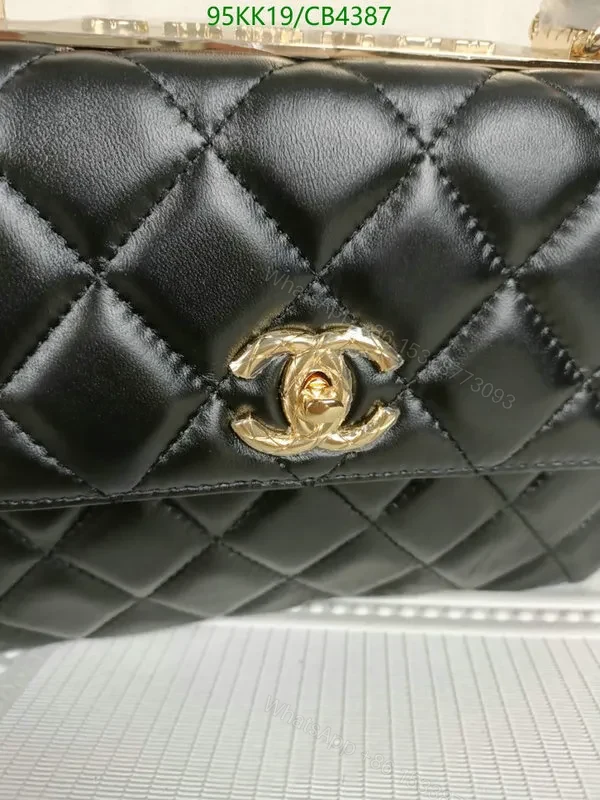 View 5 of Chanel Flap Bag with Top Handle – Lambskin & Gold-Tone Metal