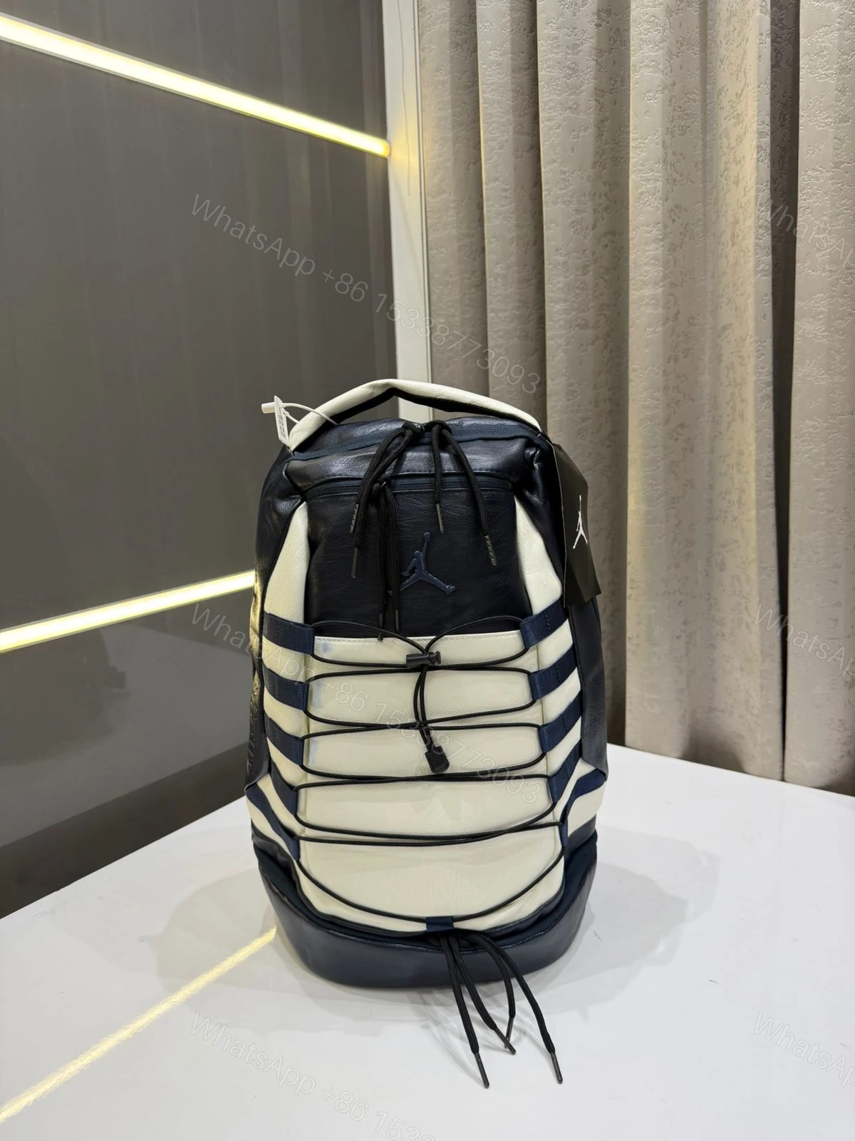 FIRST COPY AIR JORDAN 10 WHITE BLUE UNISEX CLASSIC BAGPACK — view 1