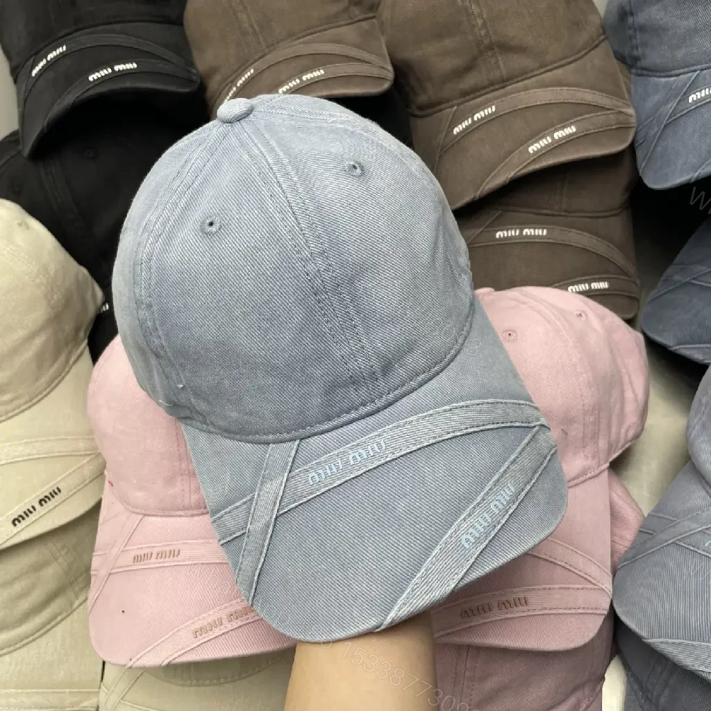 View 4 of Pastel Six-Panel Cap with Curved Brim and Logo Band