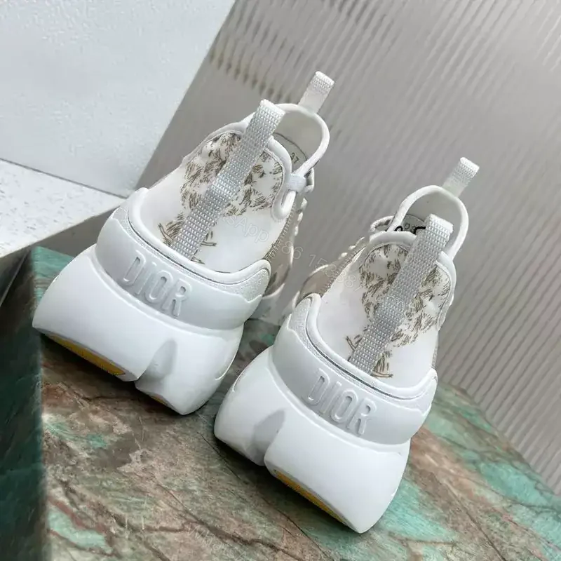 View 3 of DIOR D-CONNECT SNEAKERS WOMEN REVE D’INFINI TECHNICAL FABRIC WHITE/GOLD – CD195