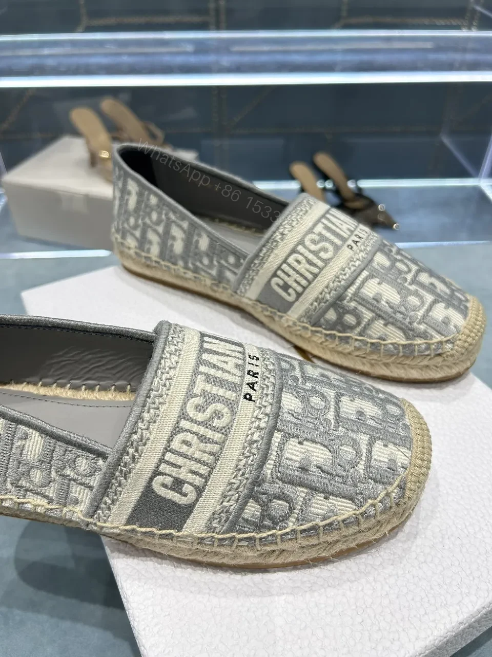View 8 of Neutral Monogram Espadrille Sneakers: Lux Comfort