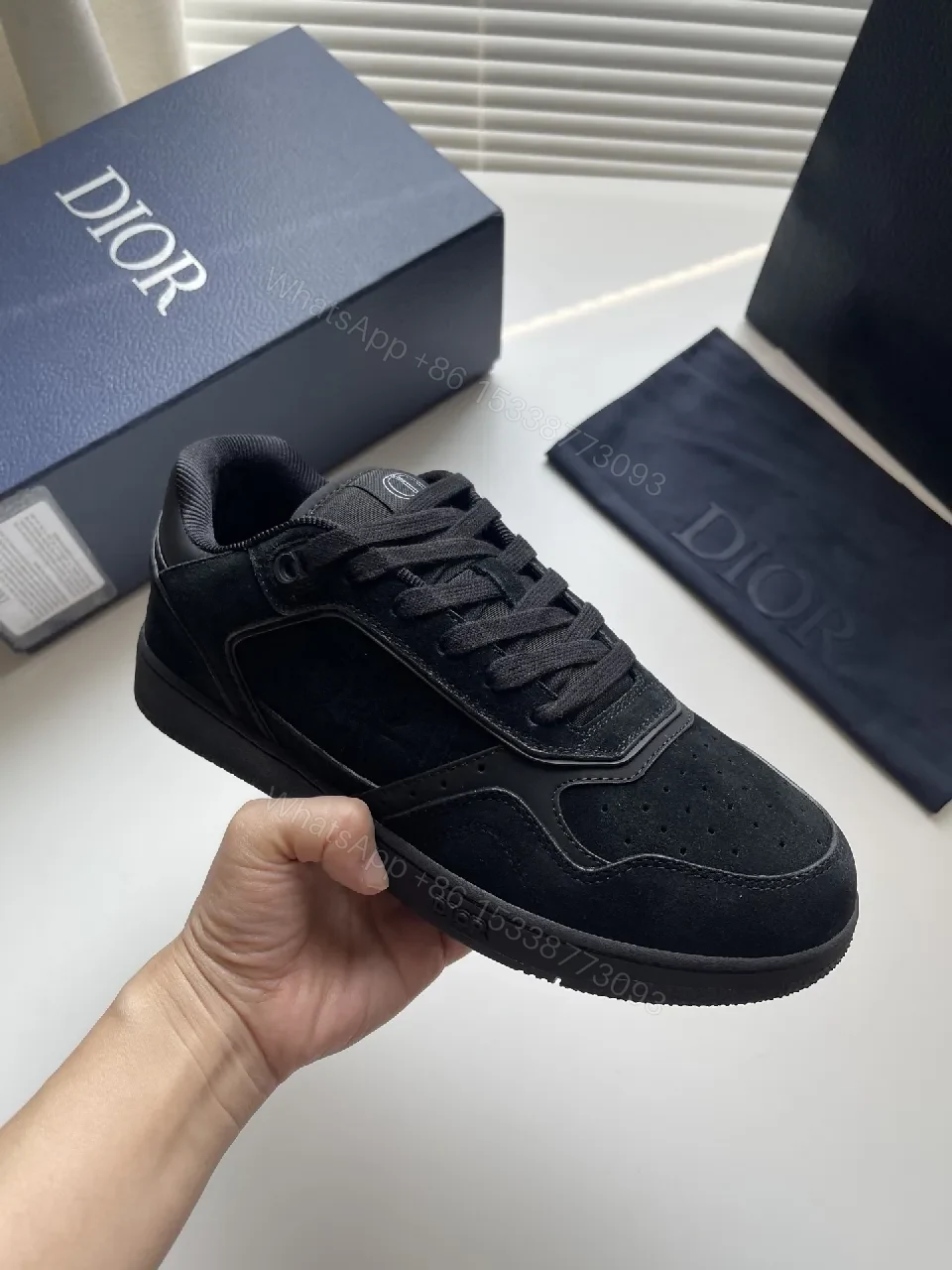 View 6 of Black Texture-Detail Sneaker: Subtle Luxe, All-Day Comfort