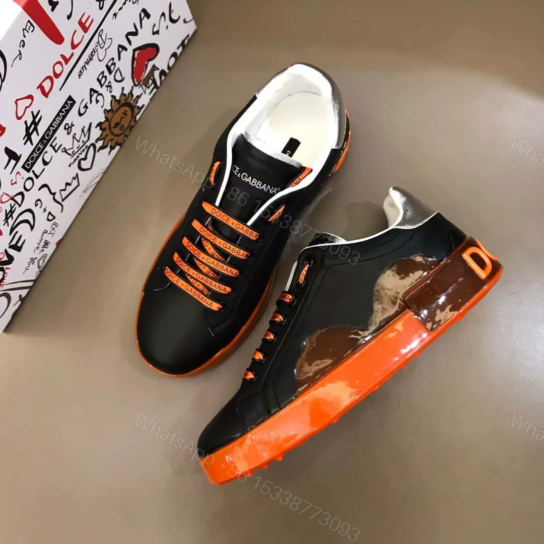 View 3 of DOLCE & GABBANA PORTOFINO MELT SNEAKERS IN PRINTED NAPPA CALFSKIN – DG18