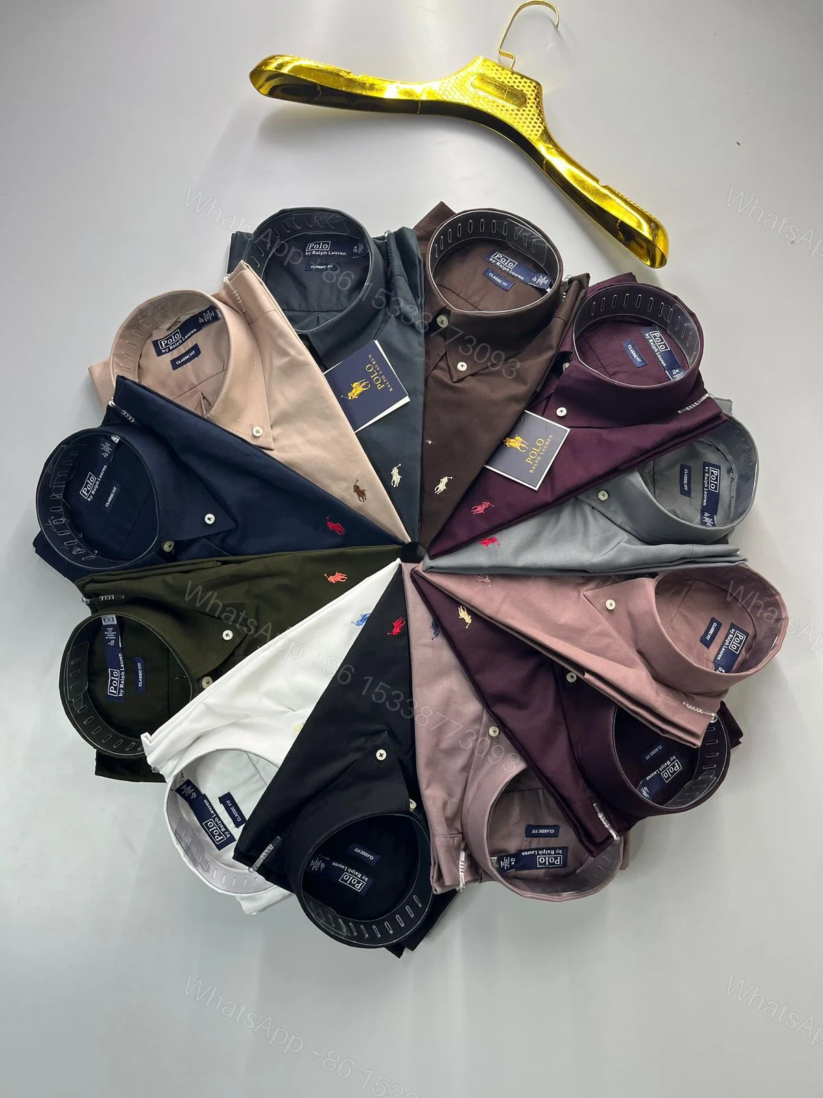 FIRST COPY RALPH LAUREN PLAIN SHIRT — view 1