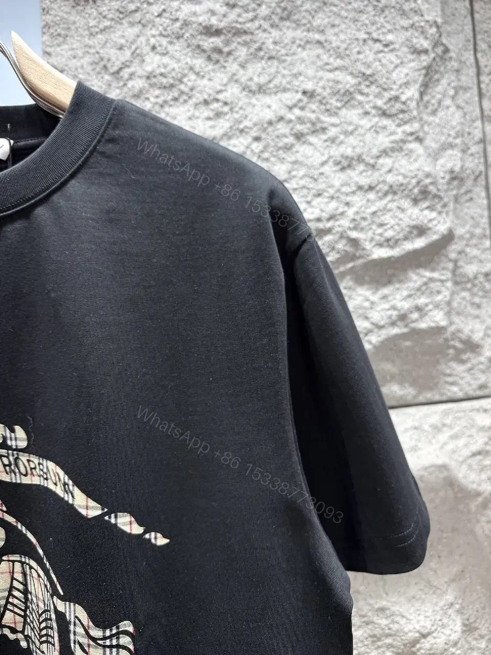 View 6 of Black Cotton Graphic Tee: Heritage-Inspired Horse Print, Unisex Styling