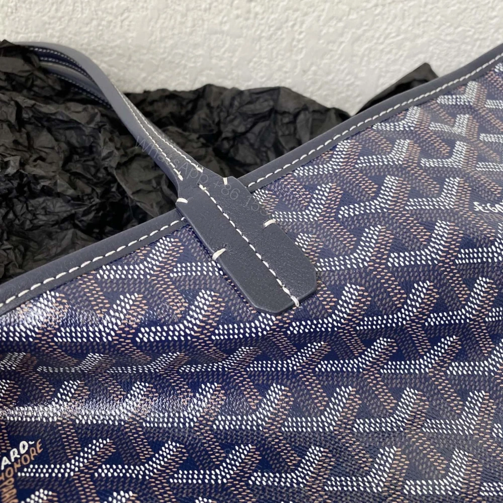 View 4 of 高仿Goyard*STLOUI5滿印Tote媽咪袋深藍大號免檢版
