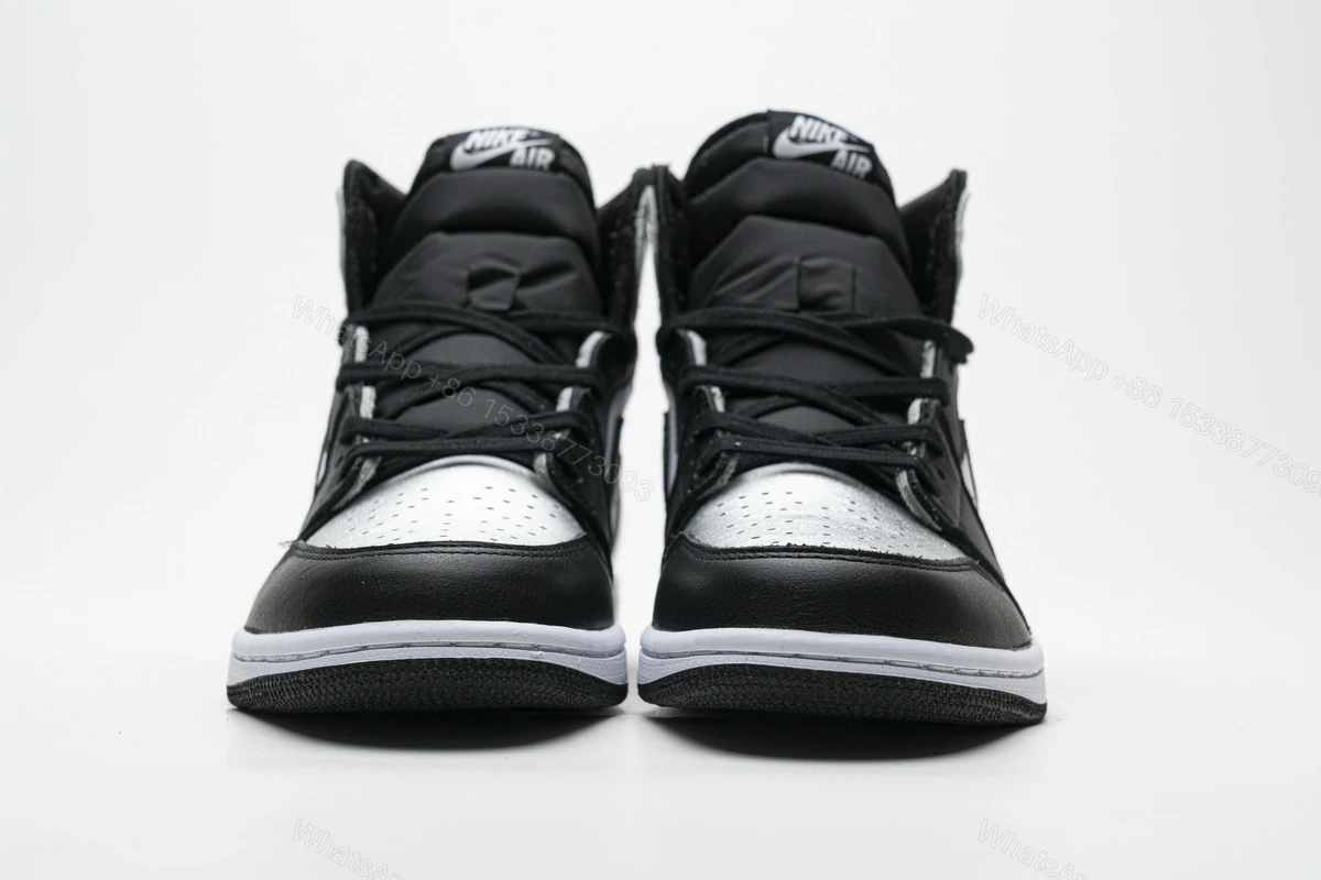 View 3 of Air Jordan 1 Retro High Silver Toe (W) CD0461-001