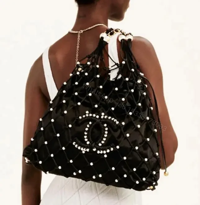 CHANEL Nylon Pearl Coco Beach Net Tote — view 1