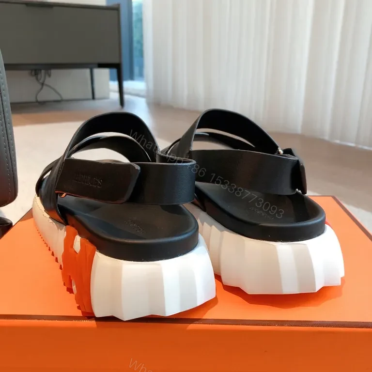 View 5 of Cross-Strap Leather Sandal: Chic Luxury Everyday Sandals