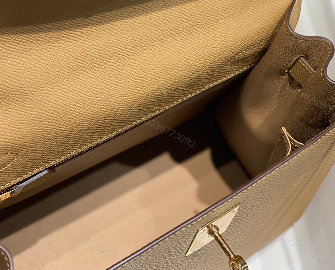 View 8 of HERMES KELLY 28 IN CHAI EPSOM GOLD HARDWARE