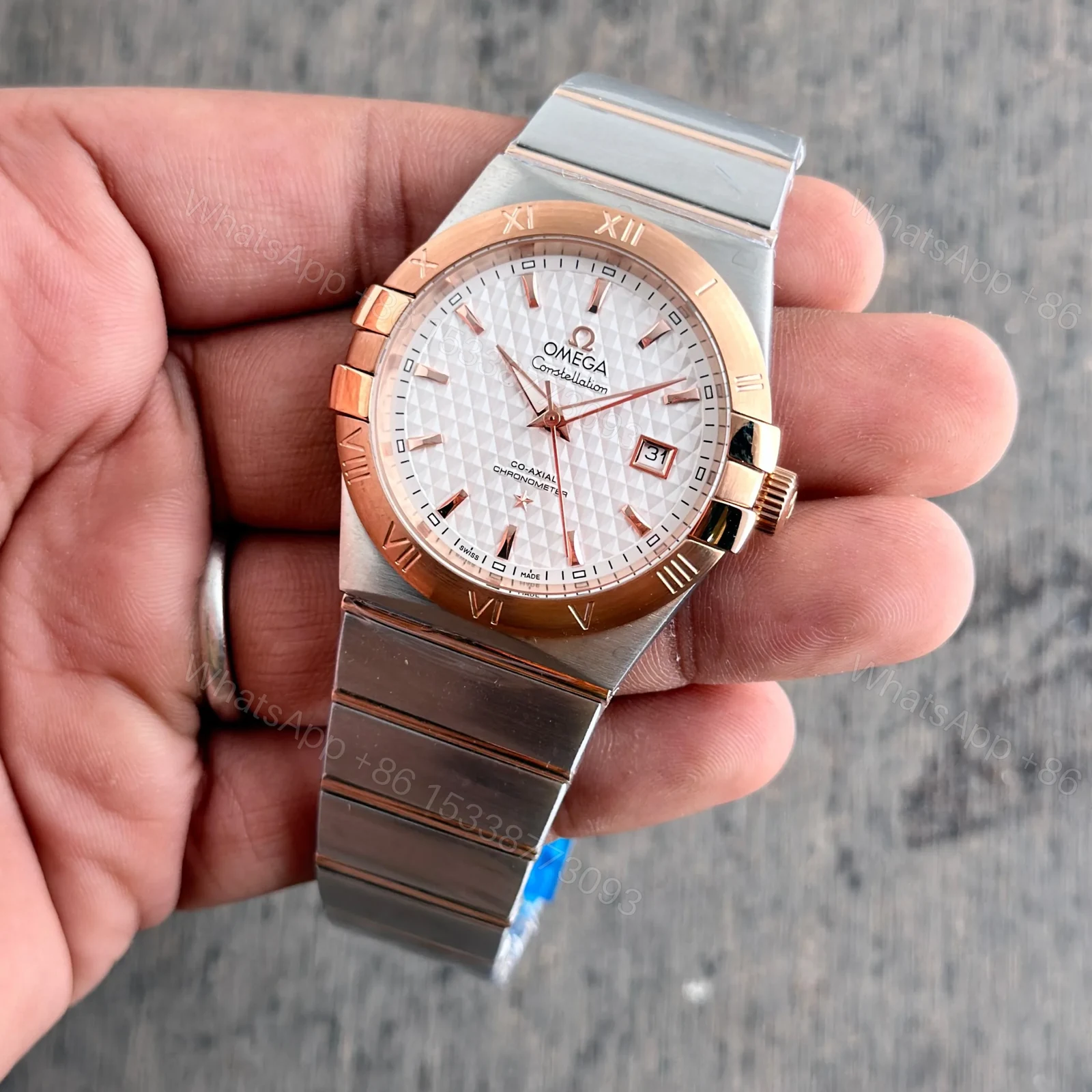 View 3 of Omega Constellation Men’s Watch – Rose Gold Stainless Steel Luxury