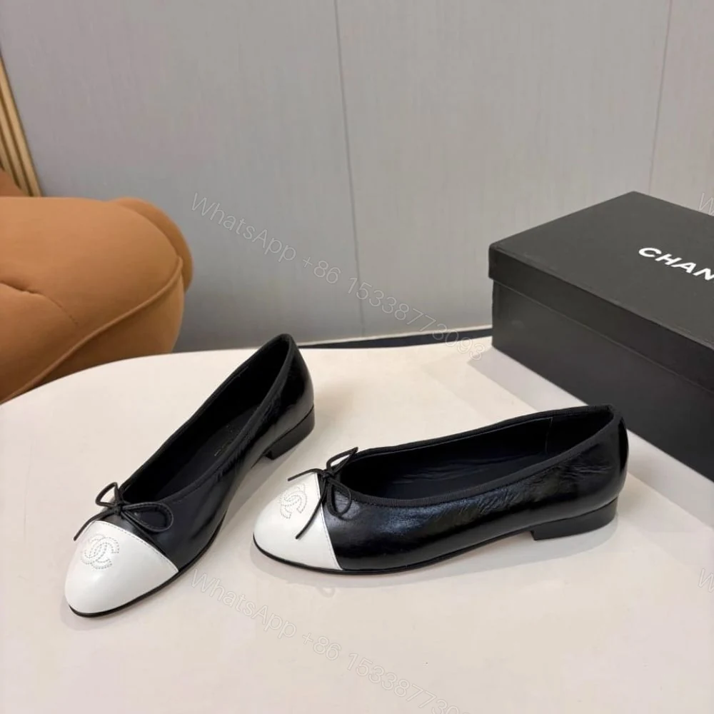 View 7 of Chanel Ballet Flats Black And White