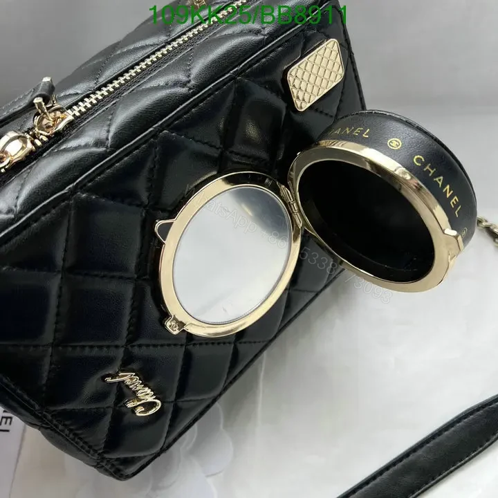 View 14 of Chanel Genuine Leather Crossbody Black Camera Bag BB4829