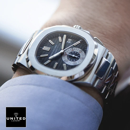 View 8 of Patek Nautilus Blue Silver Replica