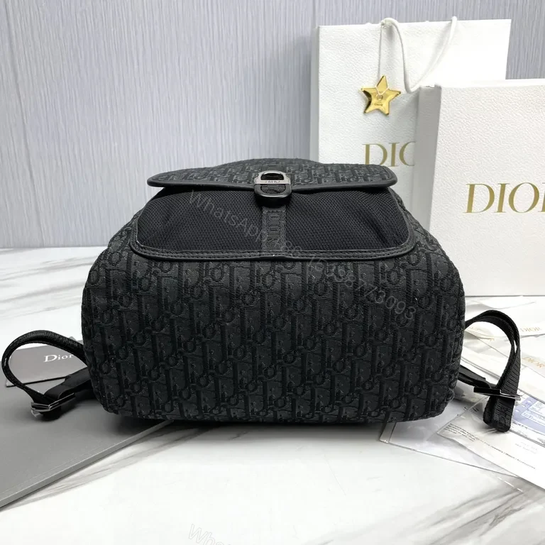 View 2 of Monochrome Luxe Dior-Style Daypack: Structured Signature Texture
