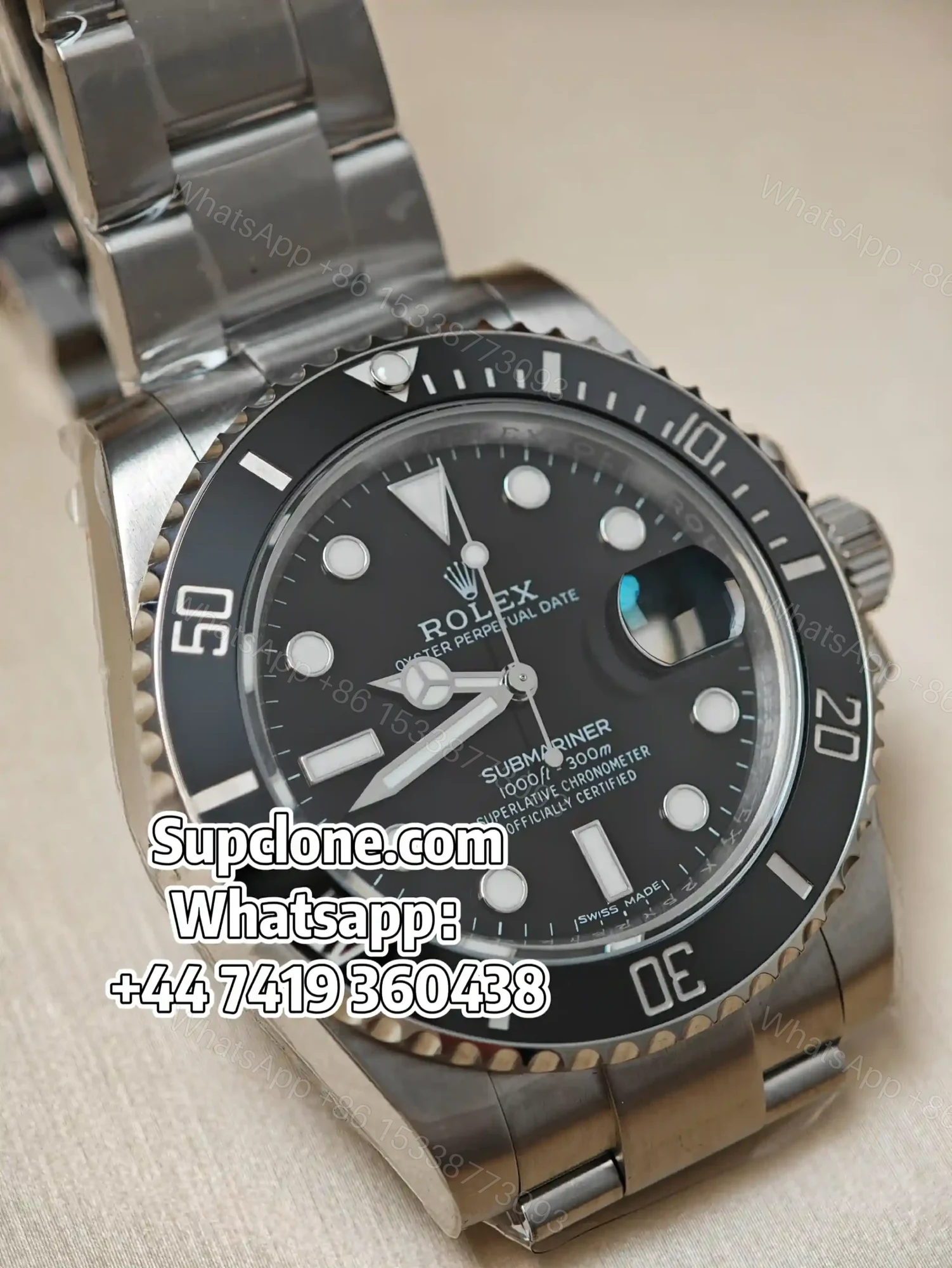 View 5 of Rolex Submariner m116610LN 1:1 Replica – Black Dial 3135 Movement 40mm Super Clone Watch