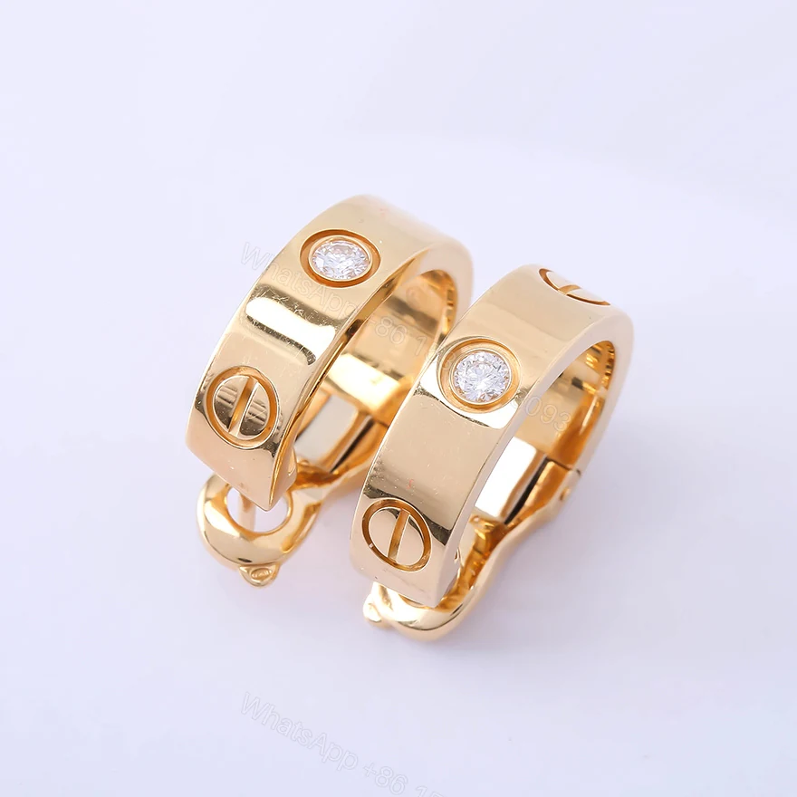 View 2 of Cartier Love Earrings, Diamonds