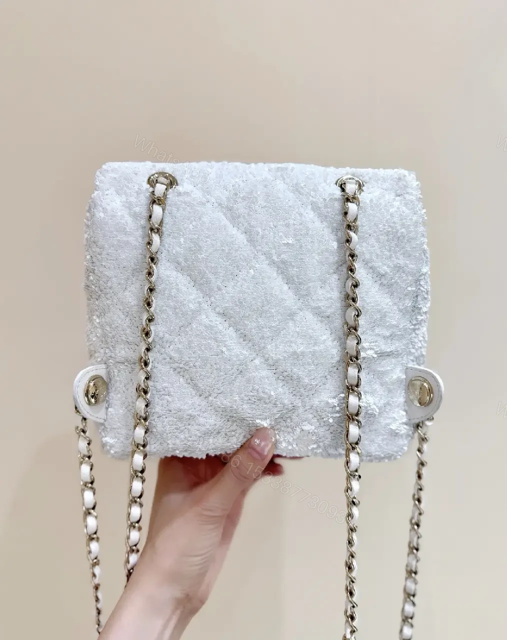 View 7 of Bouclé Luxe Evening Bag: Timeless Chanel-inspired Elegance