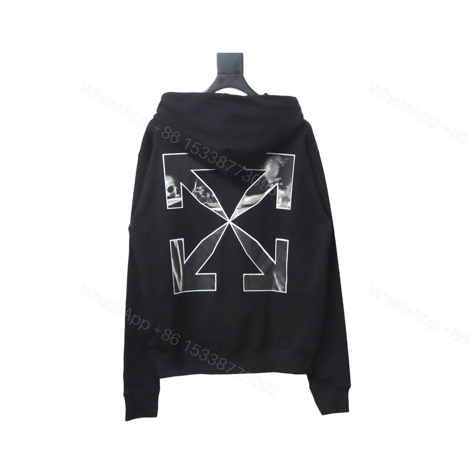Off-white Caravaggio black and white religious hoodie — view 2