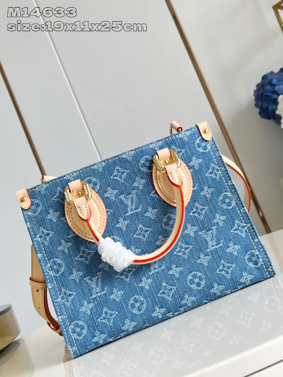 Denim Monogram Satchel: Luxe Day-to-Night Handbag — view 1