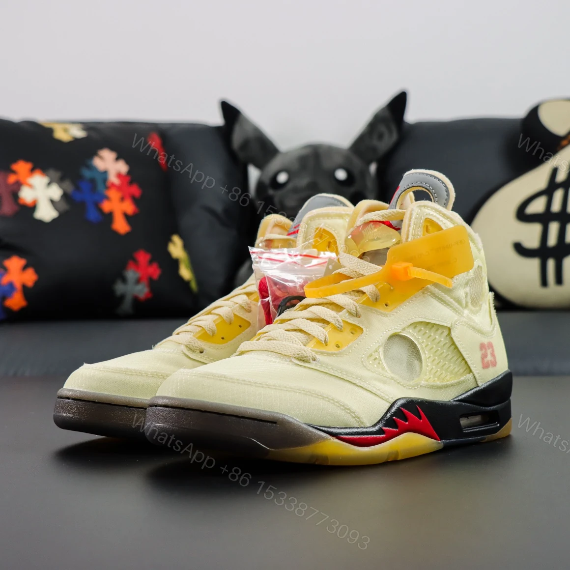 View 8 of Air Jordan 5 Retro Off White Sail Reps