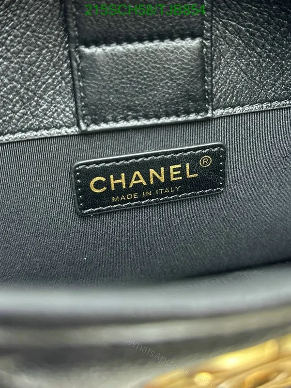 View 9 of Chanel 24S Black Hobo Bag in Genuine Leather EZ2584