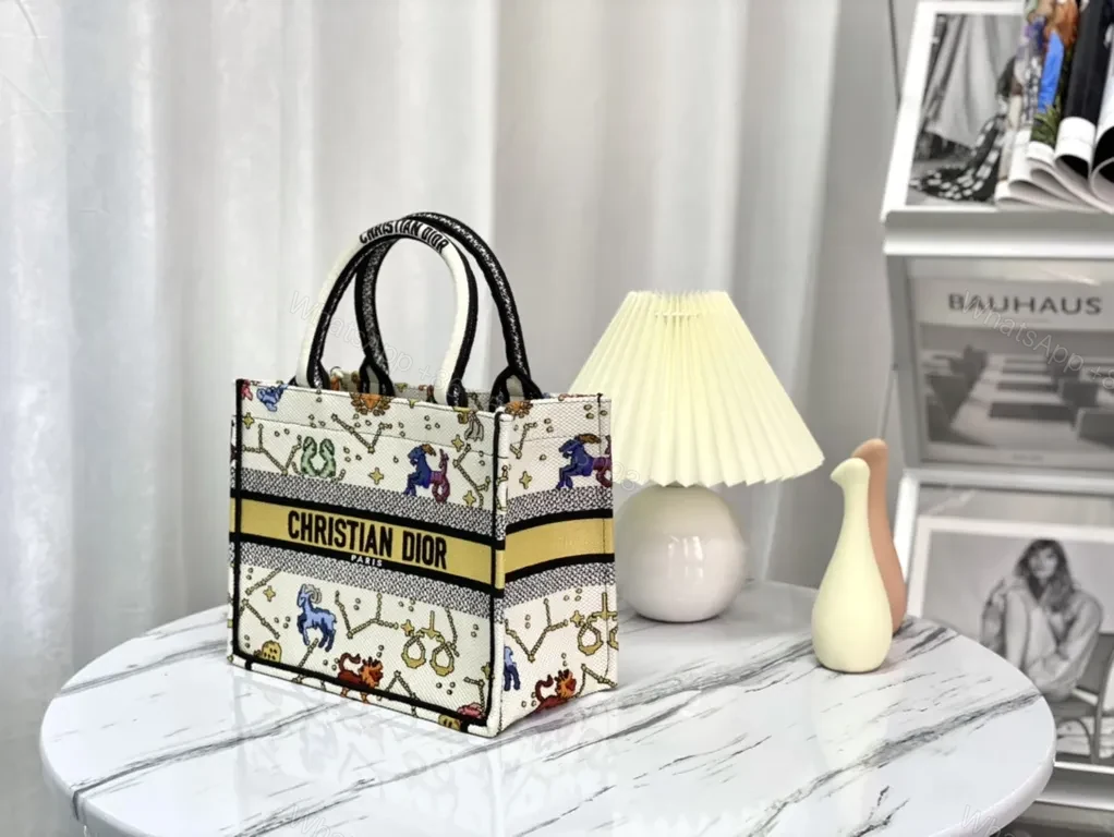 View 2 of Ivory Embroidered Canvas Tote: Luxe, Structured Shoulder Bag