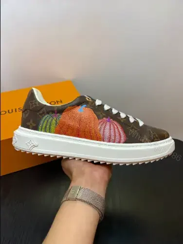 View 2 of LOUIS VUITTON X YAYOI KUSAMA TIME OUT SNEAKERS IN BROWN – LSVT351