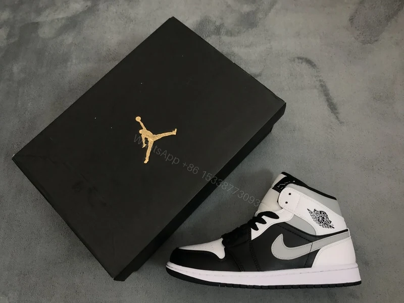 View 2 of Air Jordan 1 Mid White Shadow 554724-073