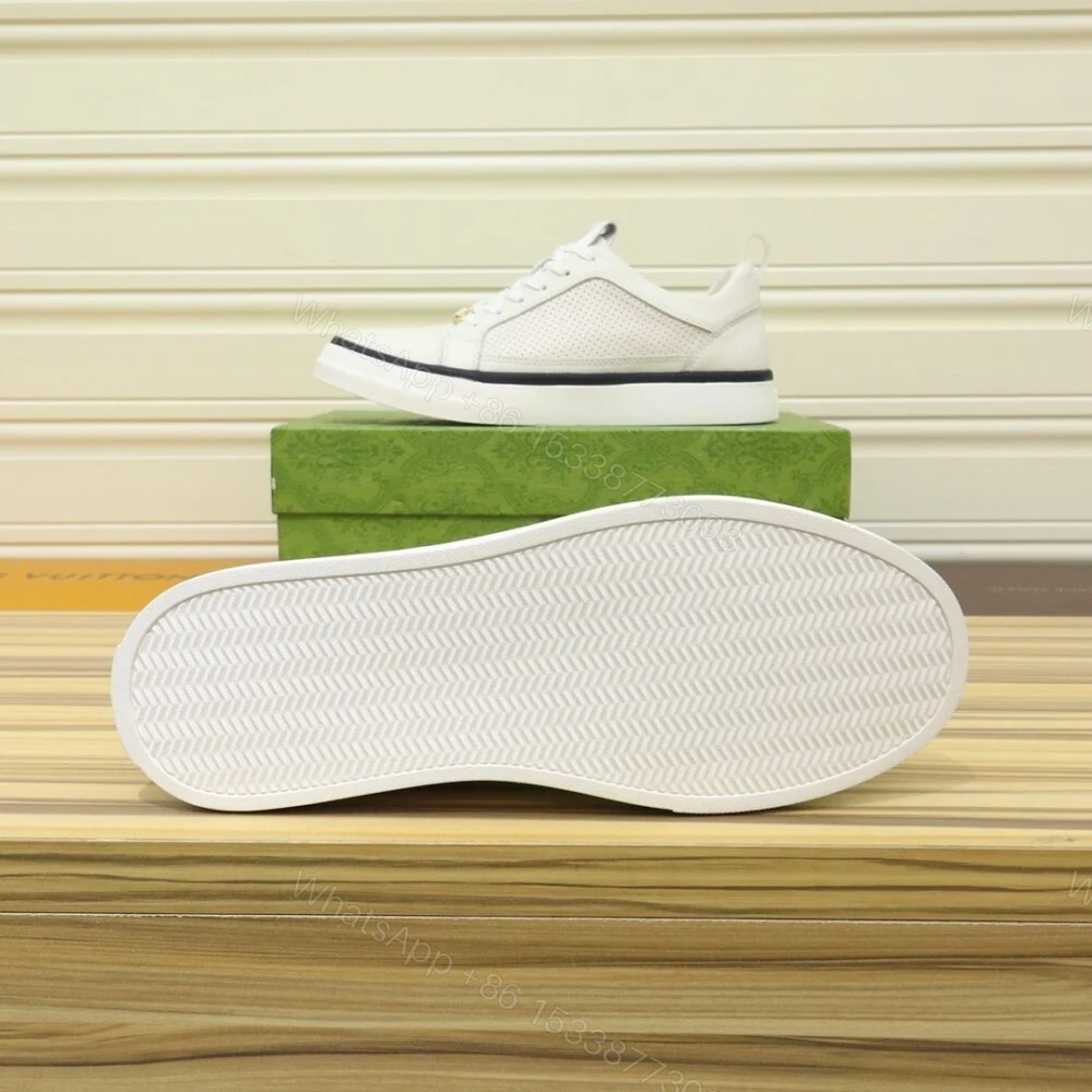 View 7 of Gucci Men’S Platform Sneaker White With Black Edge