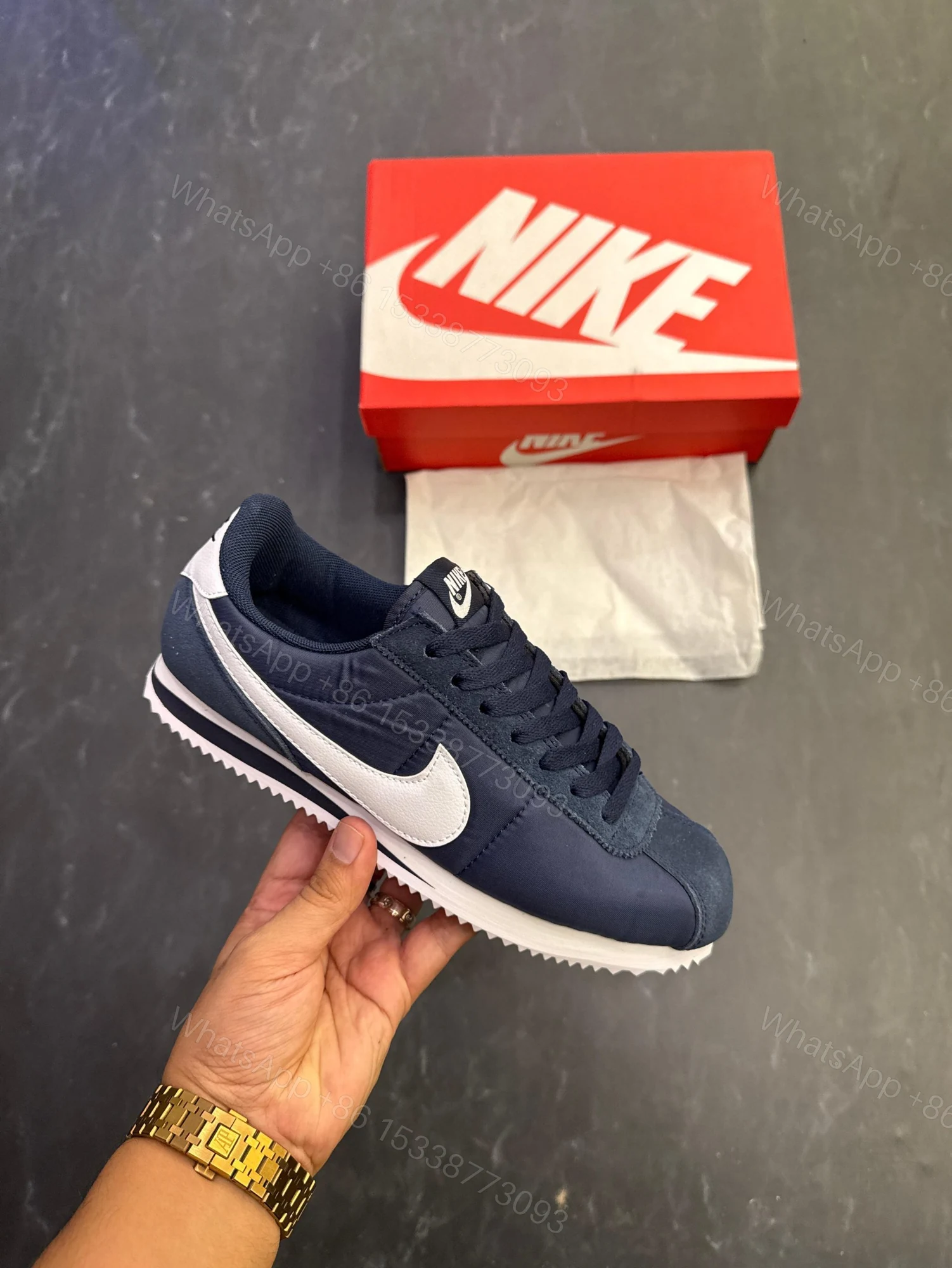 View 2 of First Copy Nike Cortez Nylon Navy