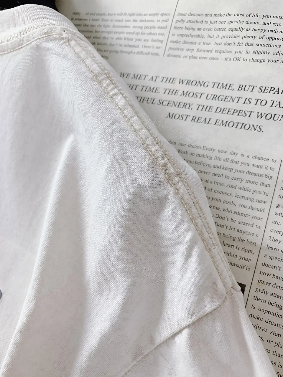View 7 of White Cotton Tee Minimal Logo Short Sleeve Shirt