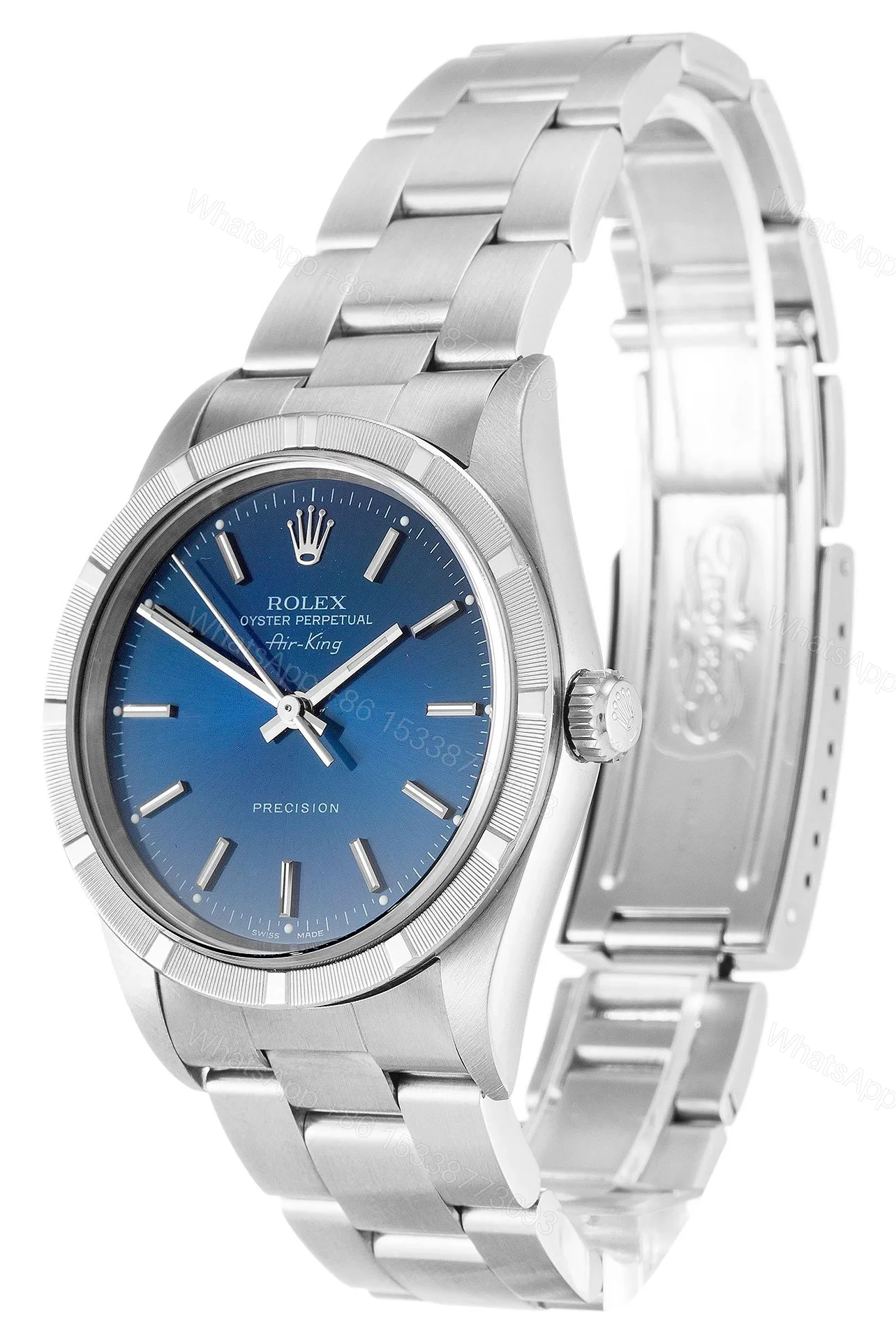 View 2 of Replica Rolex Air-King Blue Dial 14010M