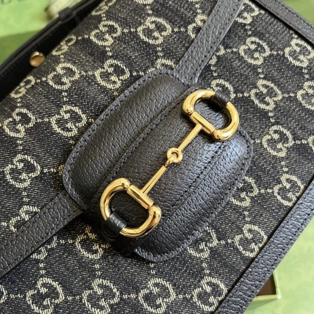 View 4 of Gucci Horsebit 1955 Original GG Black And Ivory 25Cm 602204 UN3BG 1274