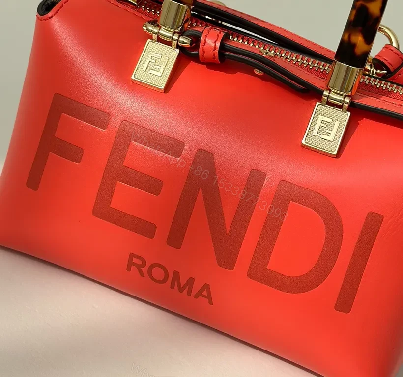 View 7 of Coral Mini Bag: FENDI Roma Sparkle Top Handle Carryall