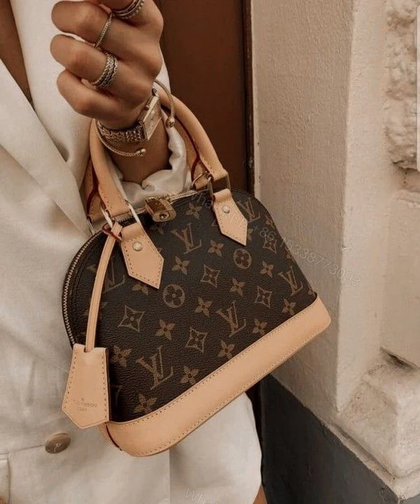 View 2 of First Copy Louis Vuitton Mono Alma Brown Premium Handbag with OG Box