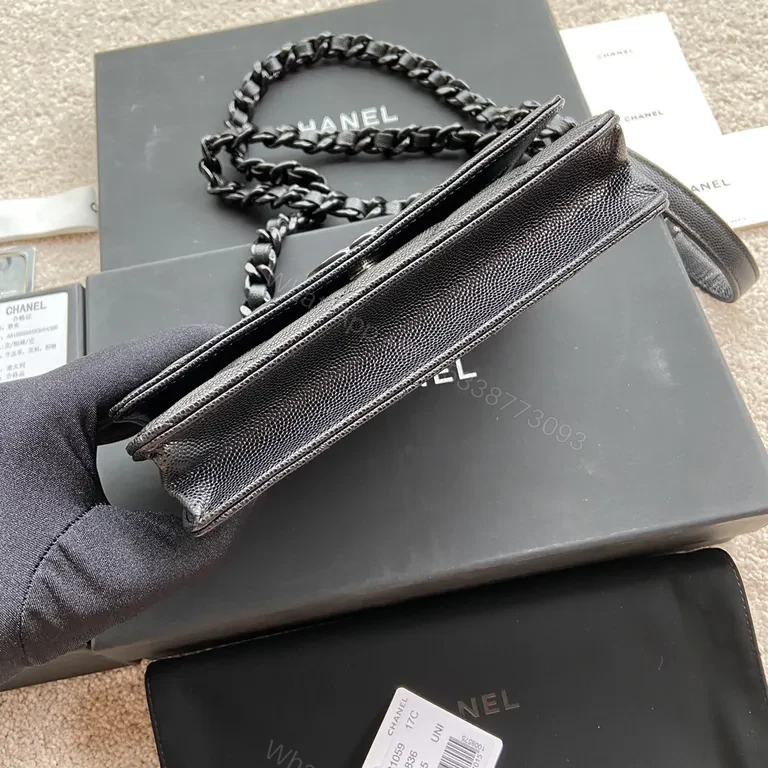 Chic Calfskin Quilted Bag with Logo Hardware, Compact Luxury — view 2
