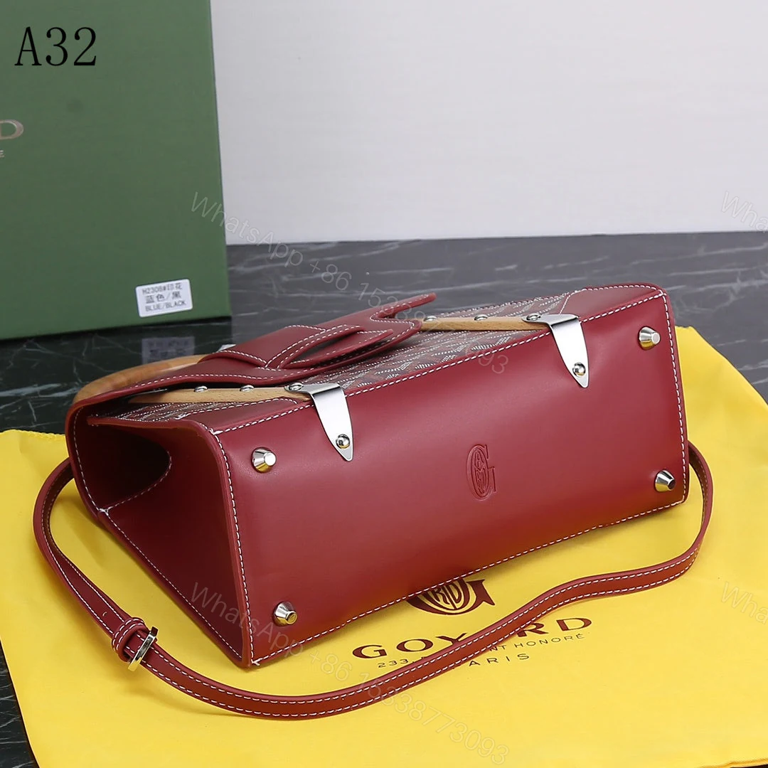 View 4 of GOYARD SAIGON PM BAG BURGUNDY 20CM