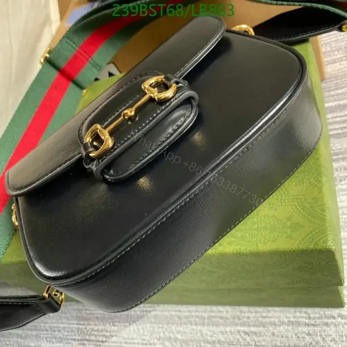 View 9 of Stylish Replica Gucci Brown Horsebit 1955 Bag 1:1 LB8635